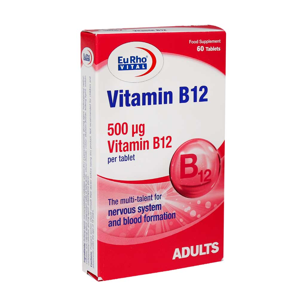 قرص ویتامین ب12 یوروویتال Vitamin B12 Eurhovital ا Vitamin B12 Eurhovital 60