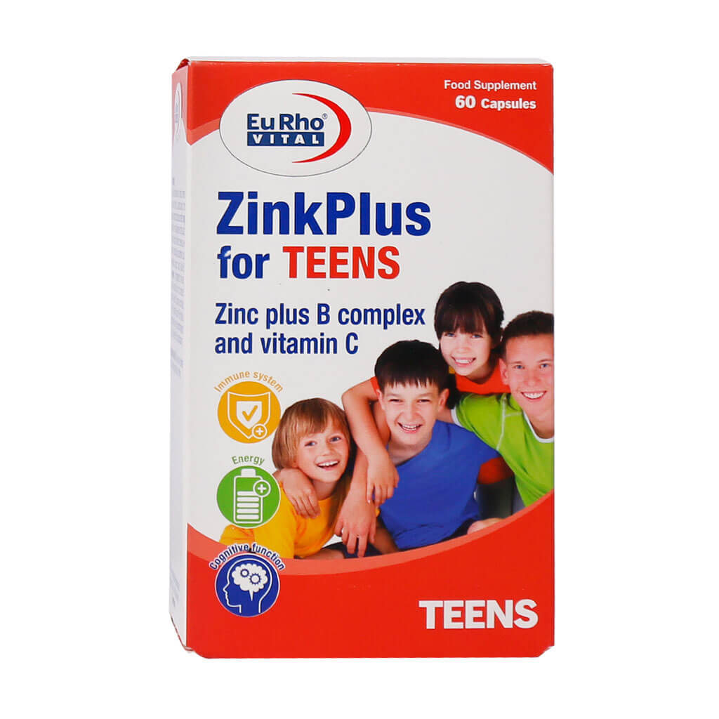 Eurho-Vital-Zinc-Plus-For-Teens-Capsules (1) کپسول زینک پلاس فور تینز یوروویتال 60 عدد